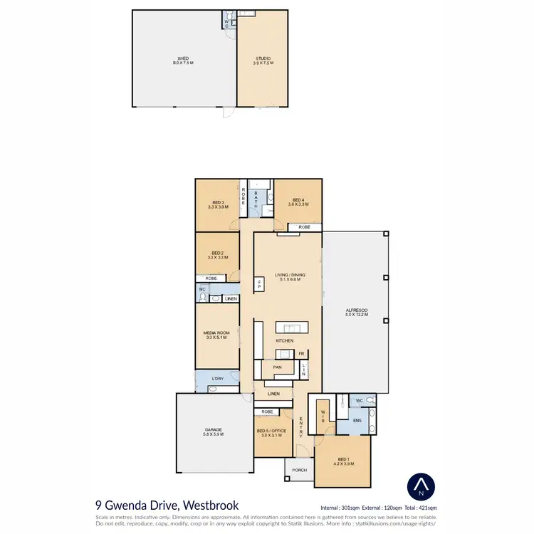 Floorplan of Homely house listing, 9 Gwenda Drive, Westbrook QLD 4350
