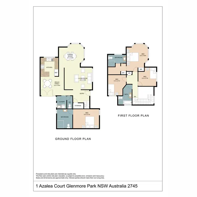Floorplan of Homely semi-detached listing, 1 Azalea Court, Glenmore Park NSW 2745