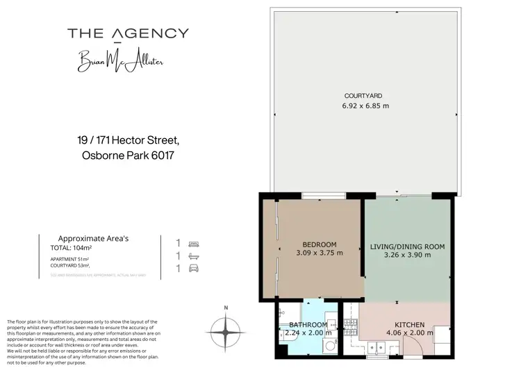 Floorplan of Homely apartment listing, 19/171 Hector Street, Osborne Park WA 6017