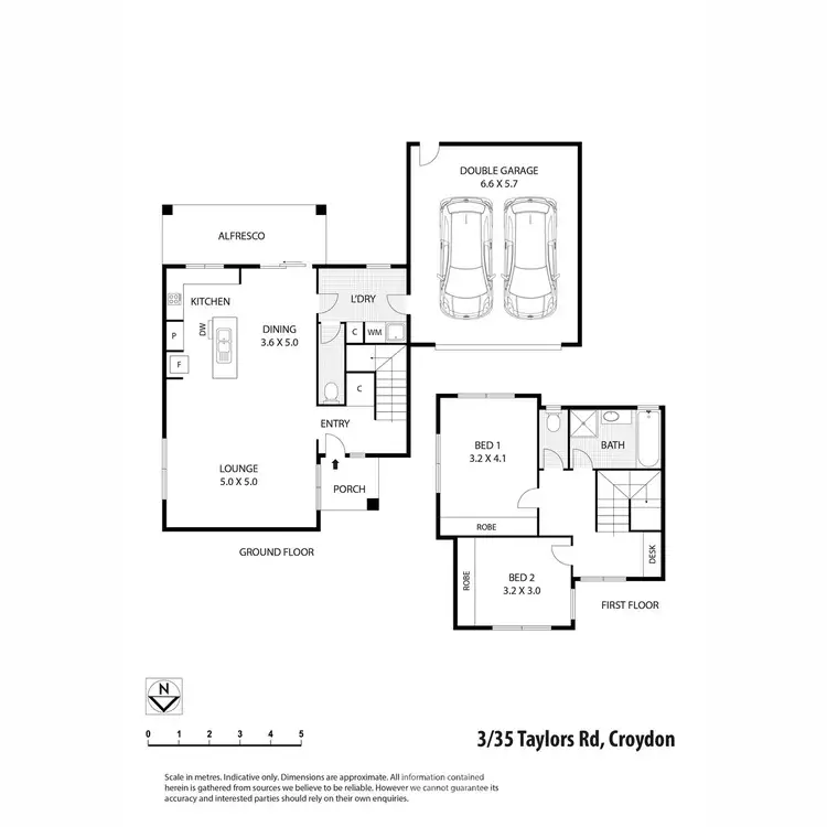 Floorplan of Homely townhouse listing, 3/35 Taylors Road, Croydon VIC 3136