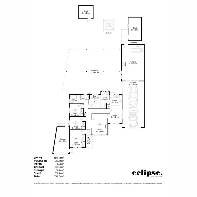 Floorplan of Homely house listing, 46 Diment Road, Salisbury North SA 5108