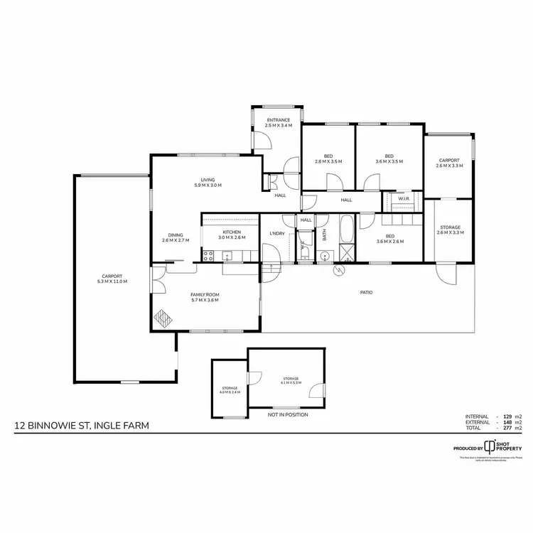 Floorplan of Homely house listing, 12 Binnowie Street, Ingle Farm SA 5098