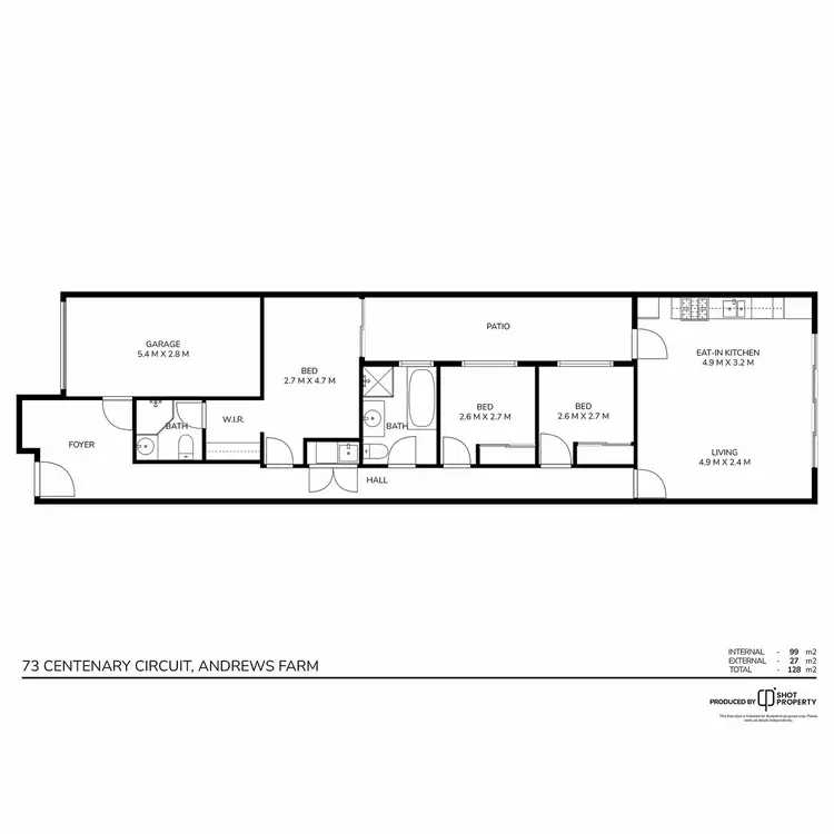 Floorplan of Homely house listing, 73 Centenary Circuit, Andrews Farm SA 5114