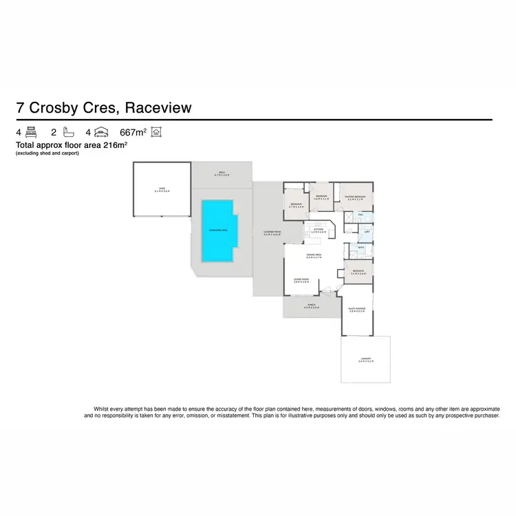Floorplan of Homely house listing, 7 Crosby Crescent, Raceview QLD 4305