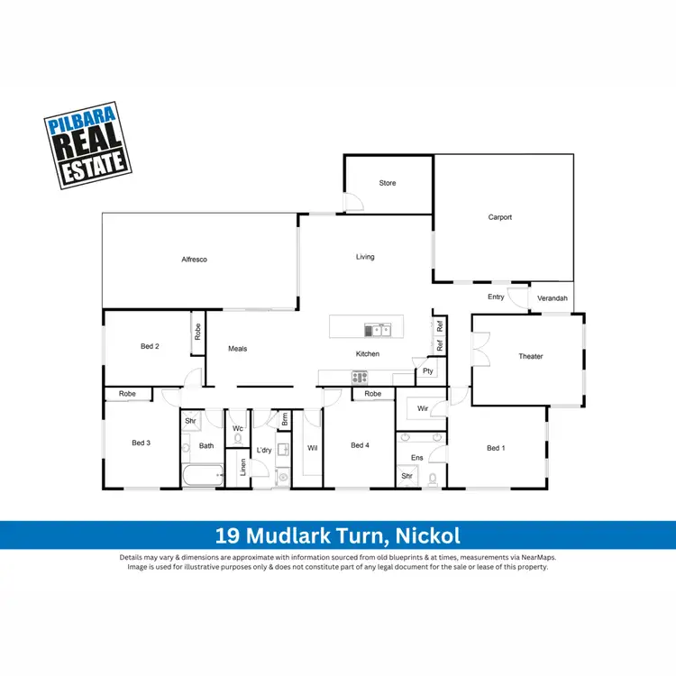 Floorplan of Homely house listing, 19 Mudlark Turn, Nickol WA 6714