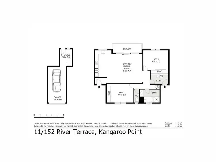Floorplan of Homely apartment listing, 11/152 River Terrace, Kangaroo Point QLD 4169