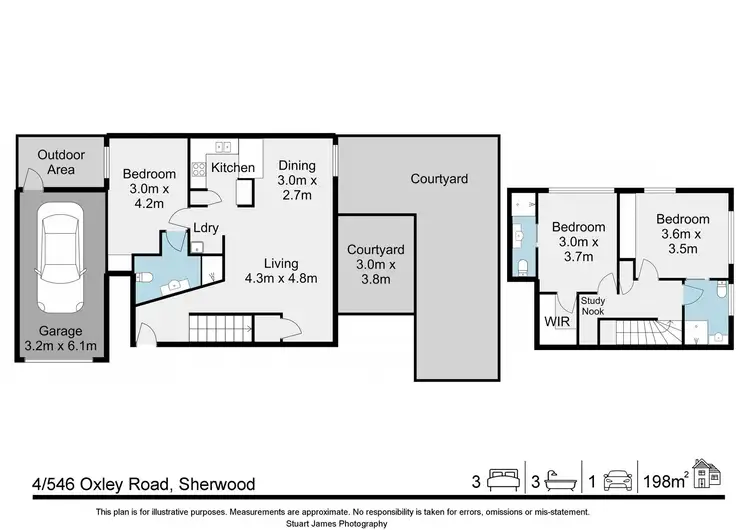 Floorplan of Homely townhouse listing, 4/546 Oxley Road, Sherwood QLD 4075