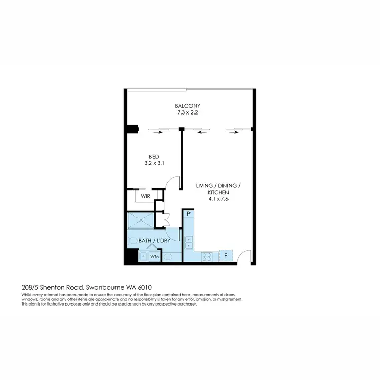 Floorplan of Homely apartment listing, 208/5 Shenton Road, Claremont WA 6010