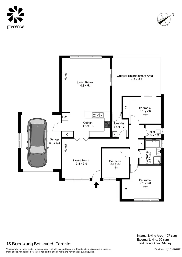 Floorplan of Homely house listing, 15 Burrawang Boulevard, Toronto NSW 2283