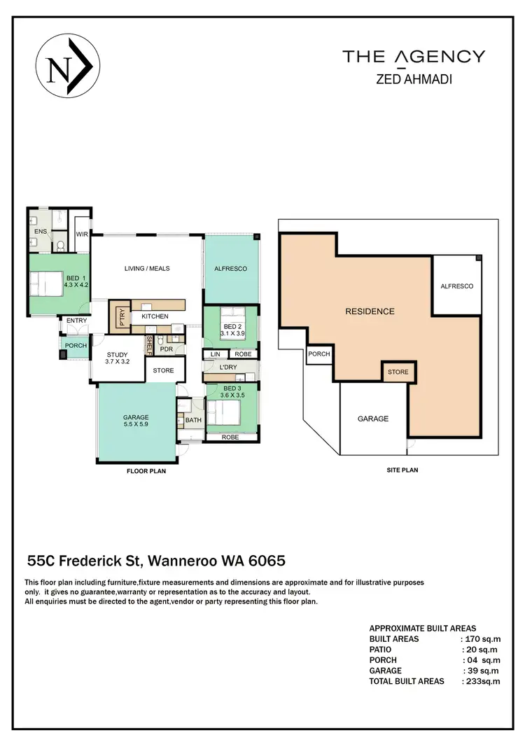 Floorplan of Homely house listing, 55C Frederick Street, Wanneroo WA 6065