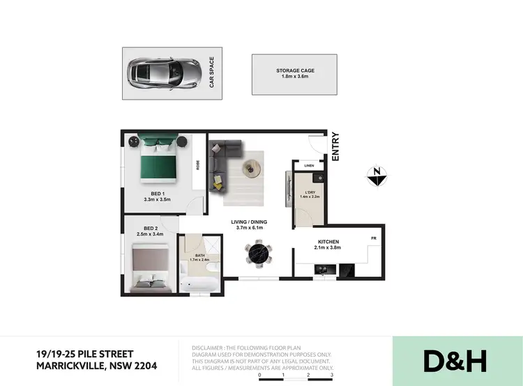 Floorplan of Homely apartment listing, 19/19 Pile Street, Marrickville NSW 2204