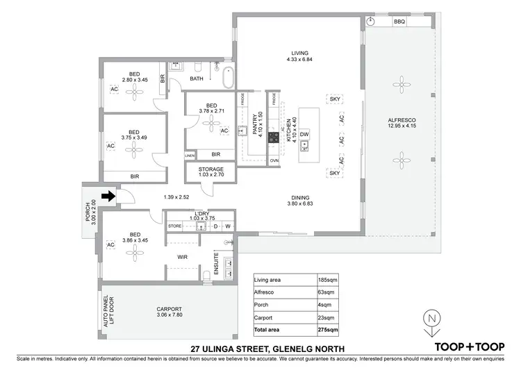 Floorplan of Homely house listing, 27 Ulinga Street, Glenelg North SA 5045