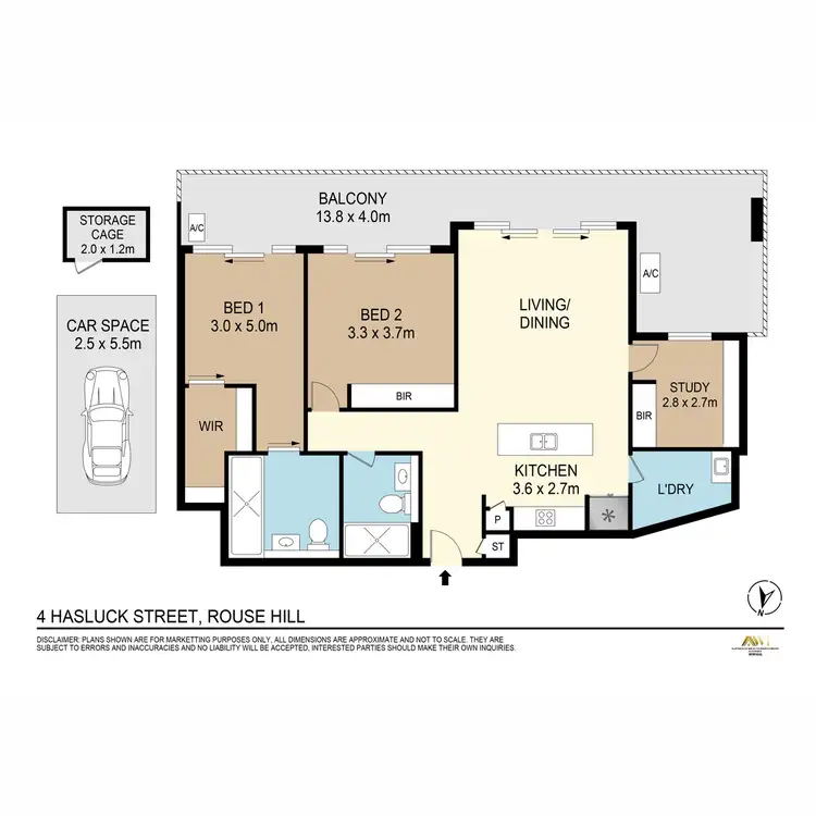 Floorplan of Homely apartment listing, 4A & B/4 Hasluck Street, Rouse Hill NSW 2155