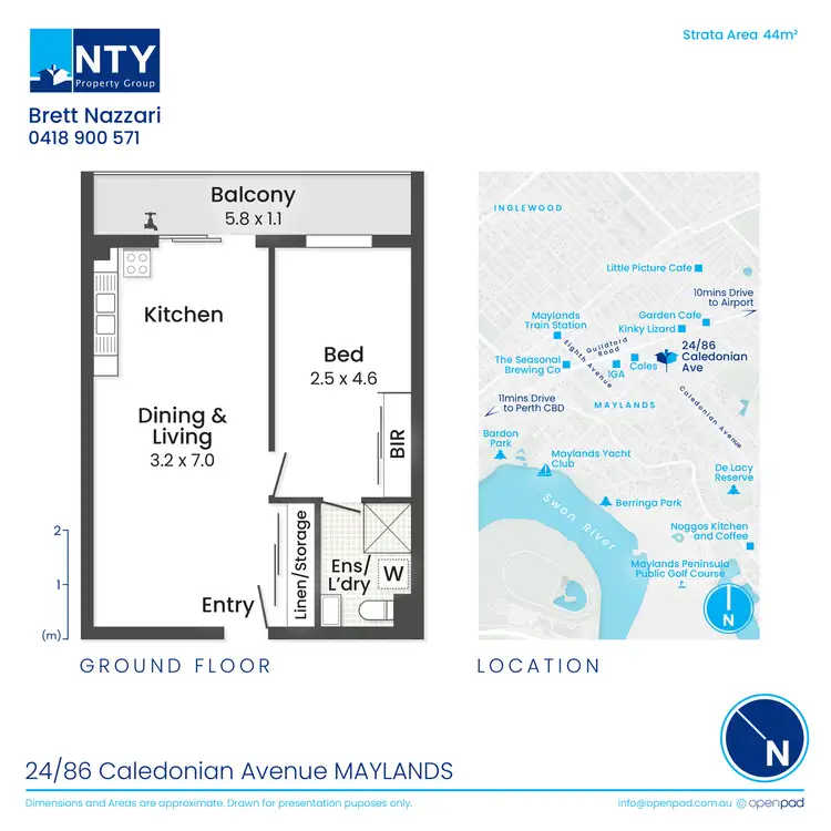 Floorplan of Homely unit listing, 24/86 Caledonian Avenue, Maylands WA 6051