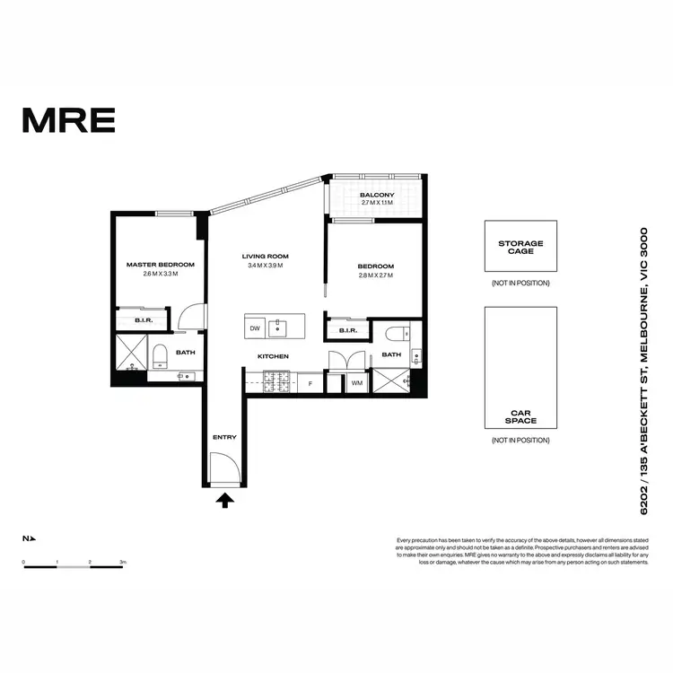 Floorplan of Homely apartment listing, 6202/135 A'Beckett Street, Melbourne VIC 3000