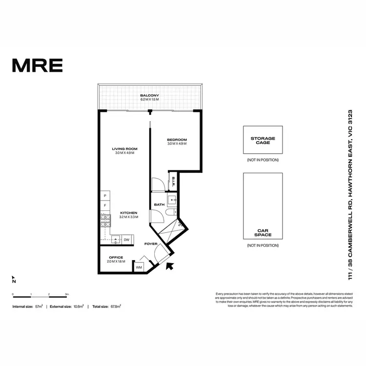 Floorplan of Homely apartment listing, 111/38 Camberwell Road, Hawthorn East VIC 3123