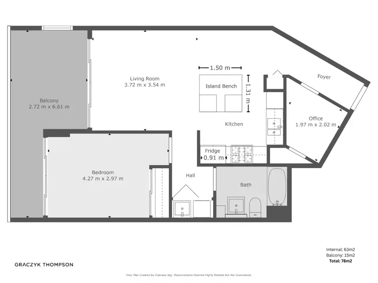 Floorplan of Homely apartment listing, 349/1000 Ann Street, Fortitude Valley QLD 4006