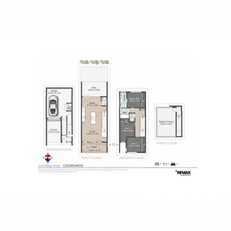 Floorplan of Homely townhouse listing, 5/43 Raby Road, Coorparoo QLD 4151