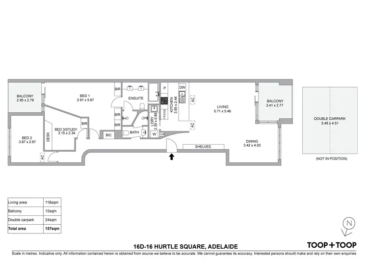 Floorplan of Homely apartment listing, 16D/16 Hurtle Square, Adelaide SA 5000