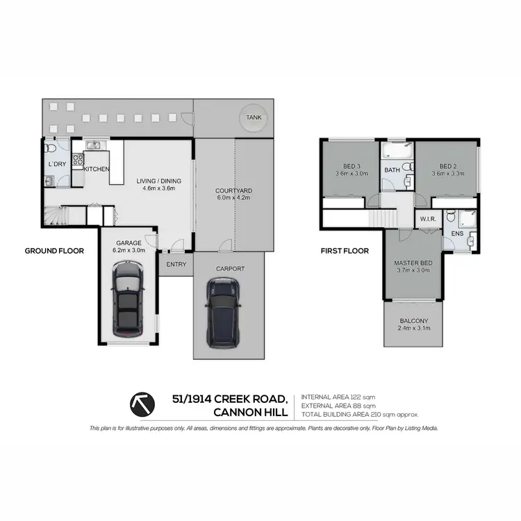 Floorplan of Homely townhouse listing, 51/1914 Creek Road, Cannon Hill QLD 4170