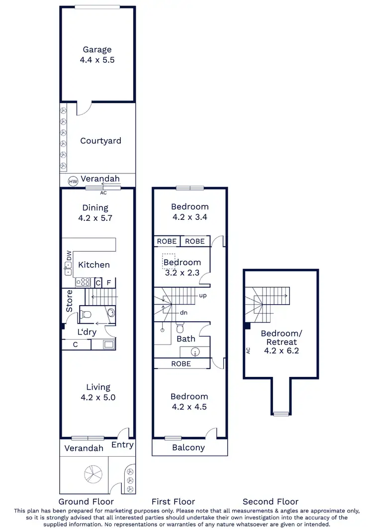 Floorplan of Homely townhouse listing, 22 Market Street, Kensington VIC 3031