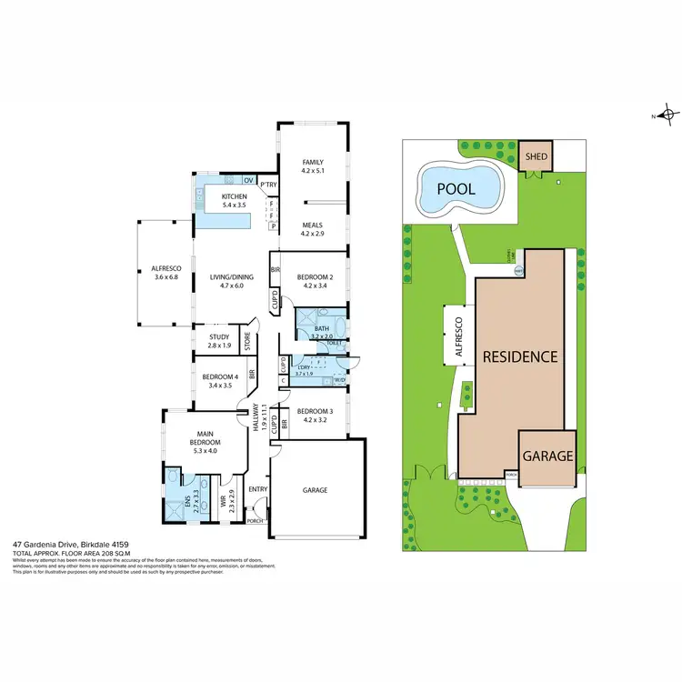 Floorplan of Homely house listing, 47 Gardenia Drive, Birkdale QLD 4159