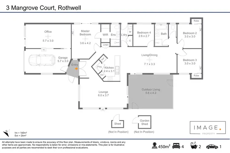 Floorplan of Homely house listing, 3 Mangrove Court, Rothwell QLD 4022