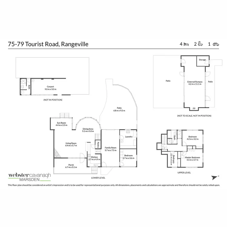 Floorplan of Homely house listing, 75-79 Tourist Road, Rangeville QLD 4350