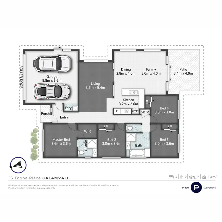 Floorplan of Homely house listing, 13 Toona Place, Calamvale QLD 4116
