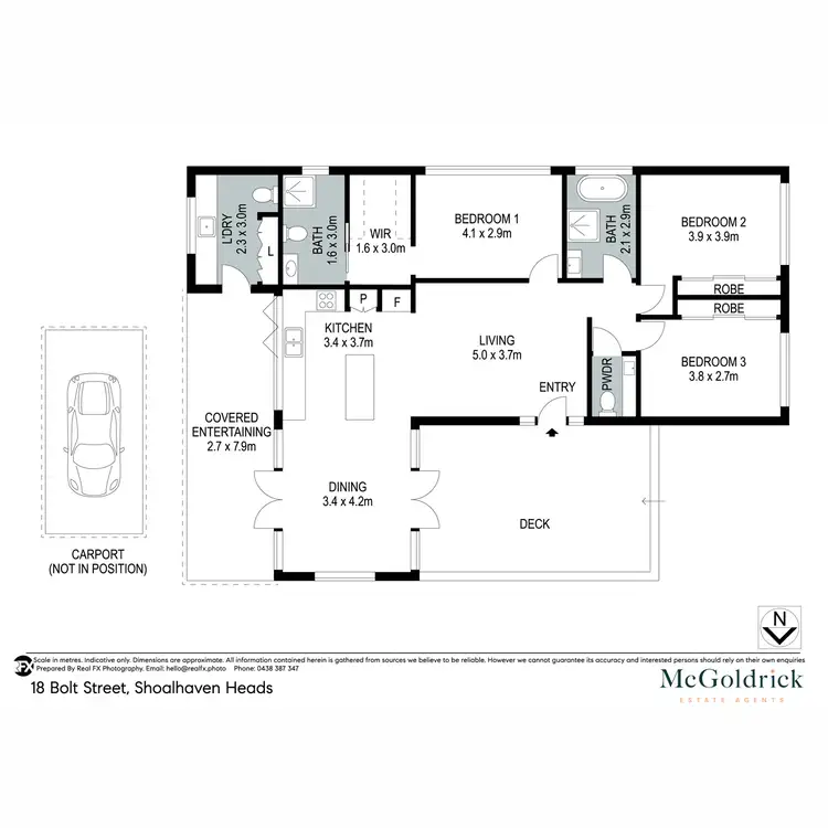 Floorplan of Homely house listing, 18 Bolt Street, Shoalhaven Heads NSW 2535