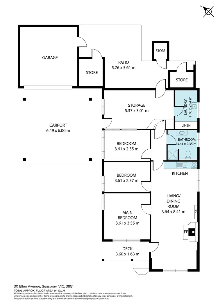 Floorplan of Homely house listing, 30 Ellen Avenue, Seaspray VIC 3851