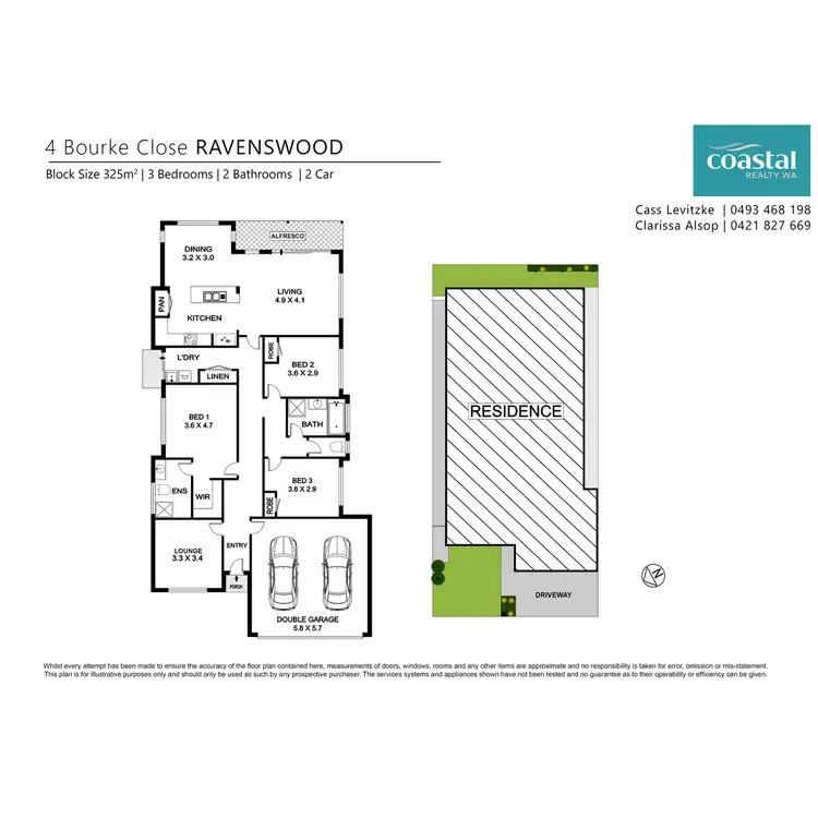 Floorplan of Homely house listing, 4 Bourke Close, Ravenswood WA 6208