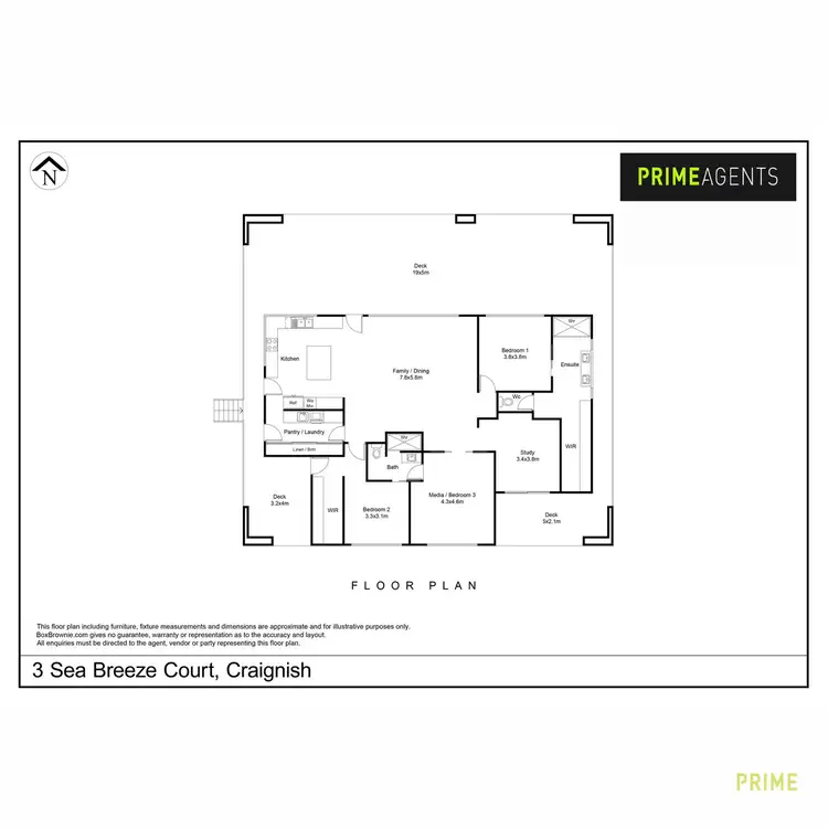 Floorplan of Homely house listing, 3 Sea Breeze Court, Craignish QLD 4655