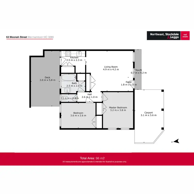 Floorplan of Homely block of units listing, 1 & 2/53 Moonah Street, Warrnambool VIC 3280