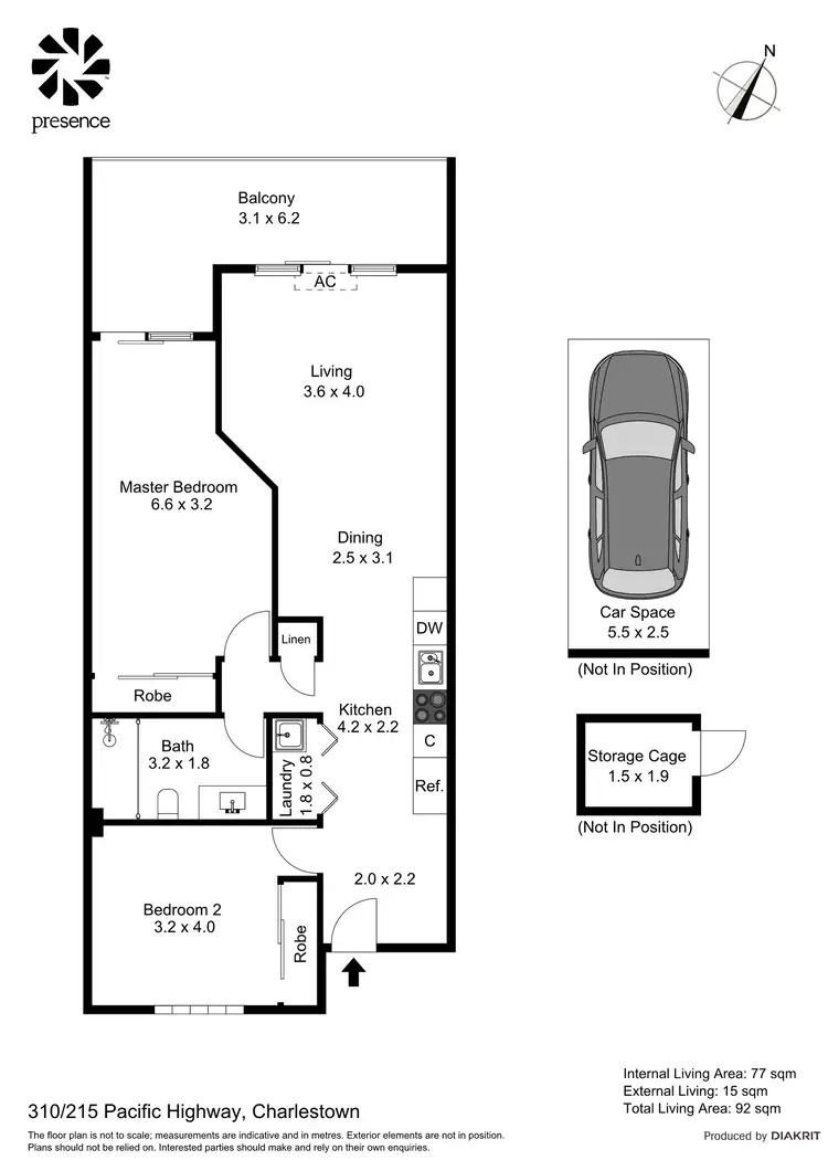 Floorplan of Homely apartment listing, 310/215-217 Pacific Highway, Charlestown NSW 2290