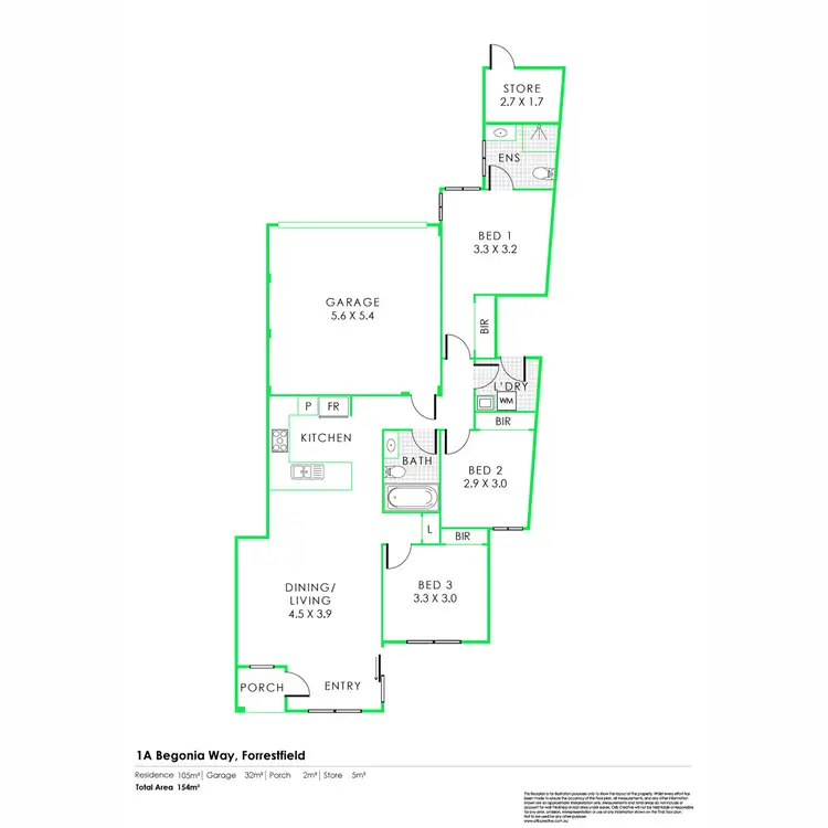 Floorplan of Homely house listing, 1A Begonia Way, Forrestfield WA 6058
