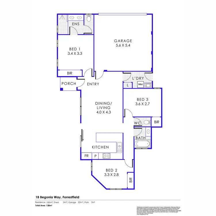 Floorplan of Homely house listing, 1B Begonia Way, Forrestfield WA 6058