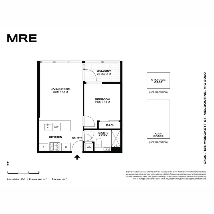Floorplan of Homely apartment listing, 2409/135 A'Beckett Street, Melbourne VIC 3000