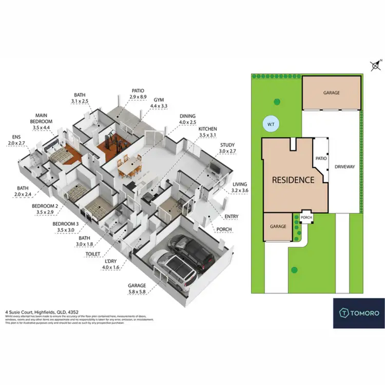 Floorplan of Homely house listing, 4 Susie Court, Highfields QLD 4352