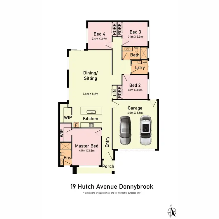 Floorplan of Homely house listing, 19 Hutch Avenue, Donnybrook VIC 3064