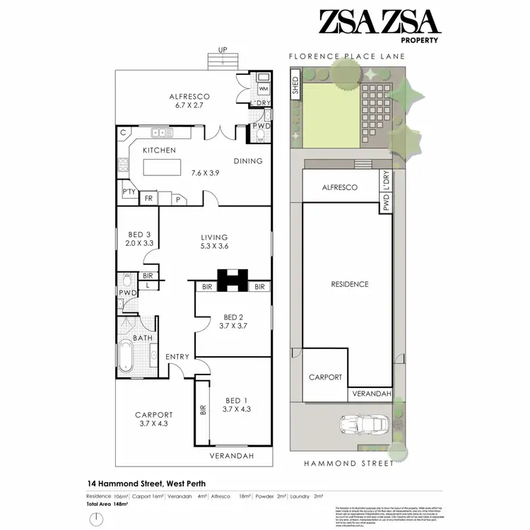 Floorplan of Homely house listing, 14 Hammond Street, West Perth WA 6005