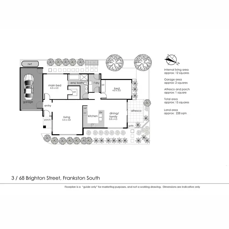 Floorplan of Homely unit listing, 3/68 Brighton Street, Frankston South VIC 3199