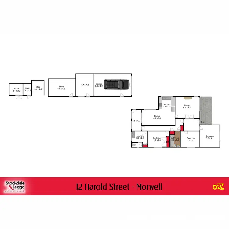 Floorplan of Homely house listing, 12 Harold Street, Morwell VIC 3840