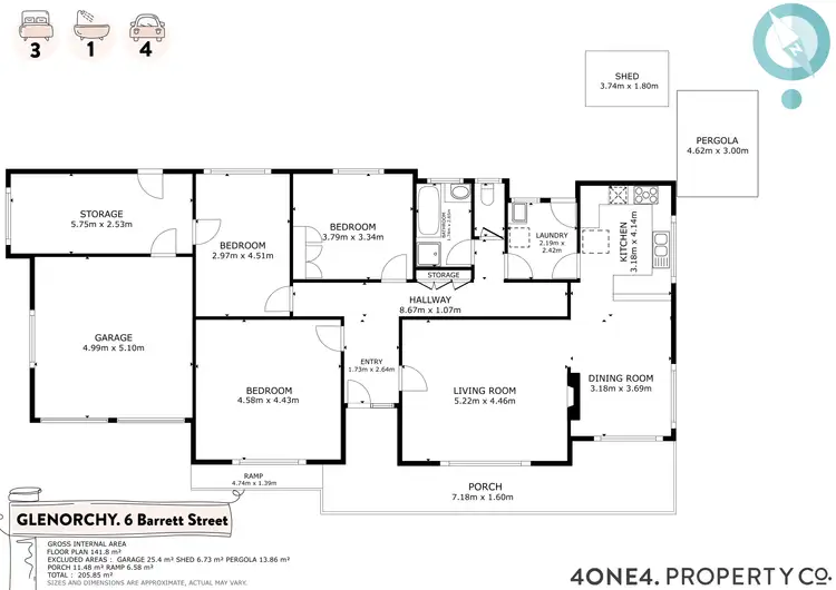 Floorplan of Homely house listing, 6 Barrett Street, Glenorchy TAS 7010