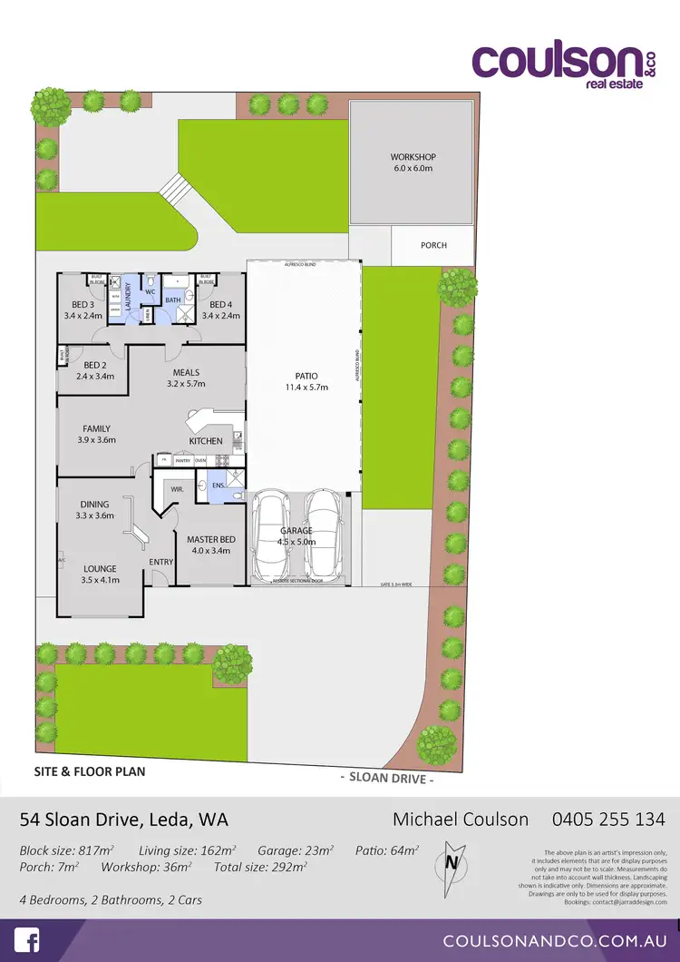 Floorplan of Homely house listing, 54 Sloan Drive, Leda WA 6170