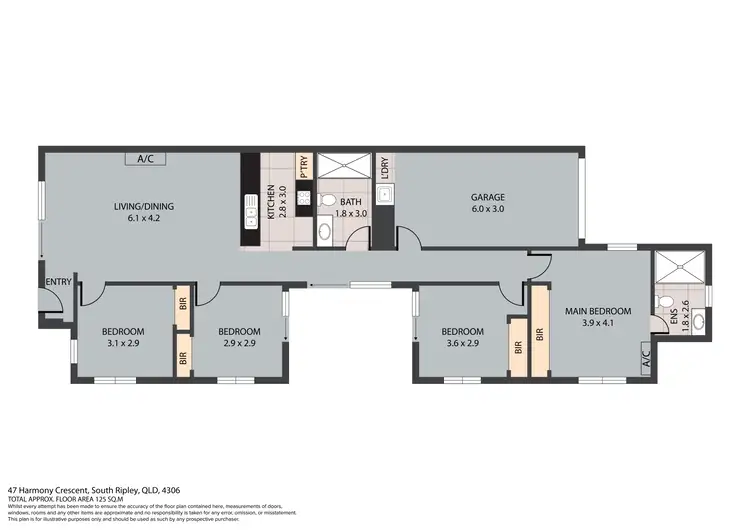 Floorplan of Homely terrace listing, 47 Harmony Crescent, South Ripley QLD 4306