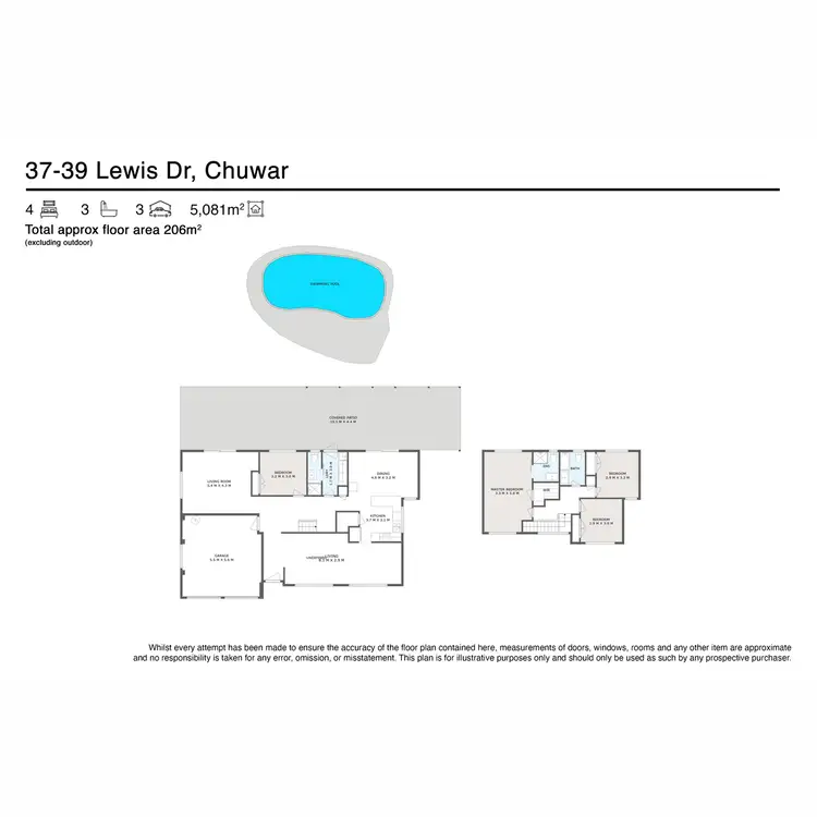 Floorplan of Homely house listing, 37-39 Lewis Drive, Chuwar QLD 4306