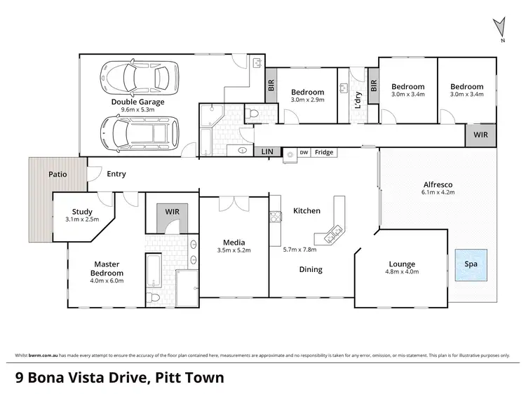 Floorplan of Homely house listing, 9 Bona Vista Drive, Pitt Town NSW 2756