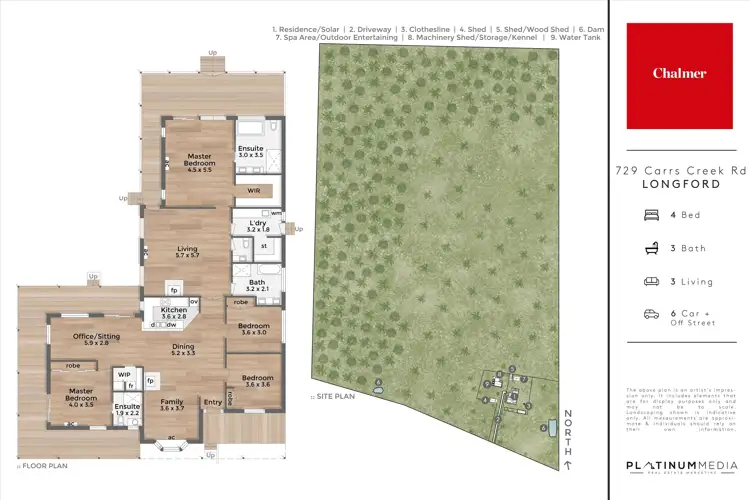 Floorplan of Homely rural property listing, 729 Carrs Creek Road, Longford VIC 3851