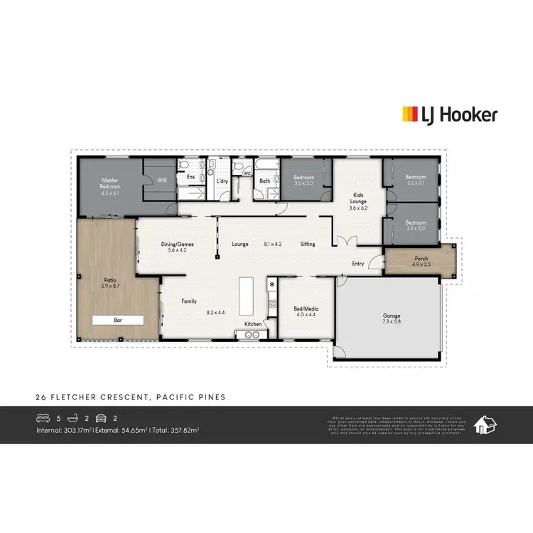 Floorplan of Homely house listing, 26 Fletcher Crescent, Pacific Pines QLD 4211